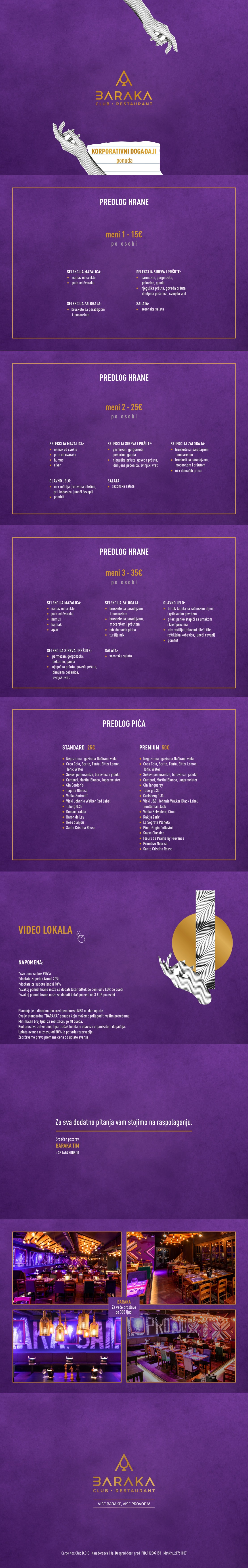 Ponuda Korporativnih Proslava